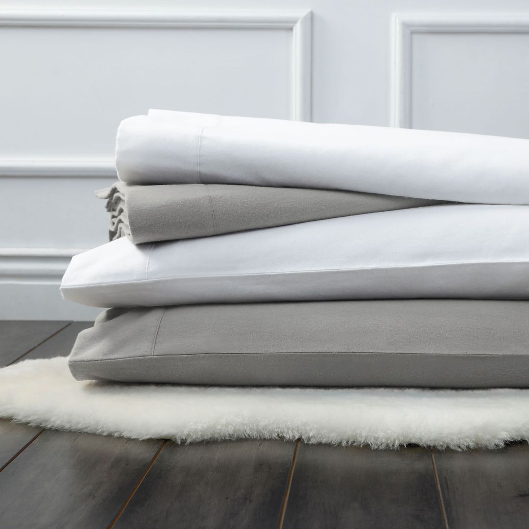 MM Linen - Flannel Sheet Set - White image 1